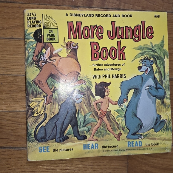 Walt Disney Book Record Lot Of 5 Books With 33 1/3 Records Dumbo, Lady & Tramp - Picture 4 of 4